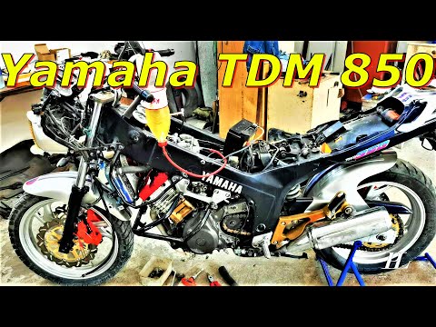 Видео: YAMAHA TDM 850 синхронизация карбов