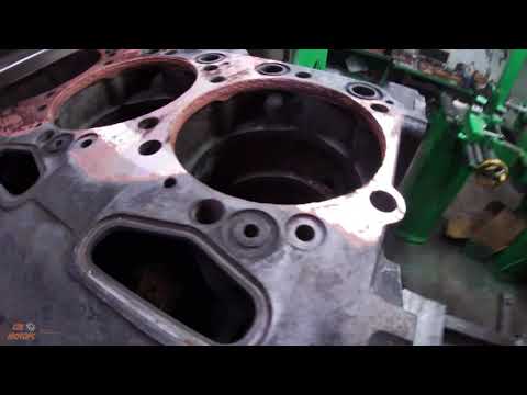 Видео: Ремонт привалочной поверхности в блоке цилиндров Scania. СТК Моторс.