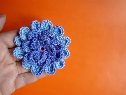 Видео: Вязаные цветы Георгин Урок 30 Crochet flower pattern dahlia