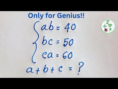 Видео: Математическая олимпиада | Хитрости для развития мозга | ab=40,bc=50,ca=60 | a+b+c=? |