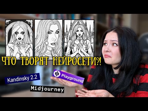 Видео: Делаю РАСКРАСКИ в НЕЙРОСЕТЯХ, раскрашиваю и болтаю // Midjourney, BlueWillow, Кандинский, Playground
