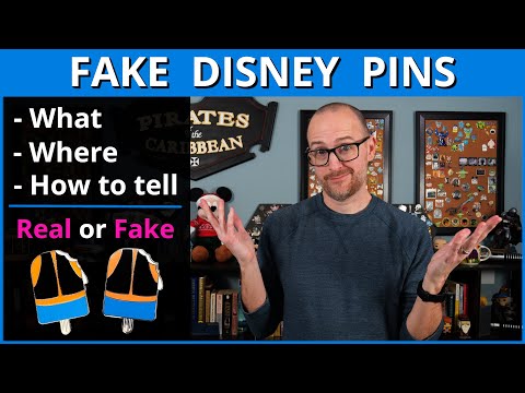 Видео: Поддельные значки Disney | Что это такое | Как отличить поддельный значок от настоящего | Сравнен...