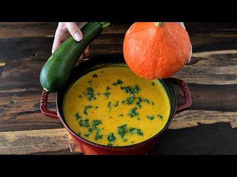 Видео: Суп из тыквы с кабачками - забытое сокровище - вкуснее быть не может!