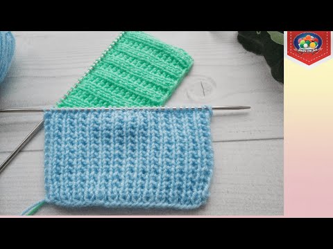 Видео: Ложная резинка спицами