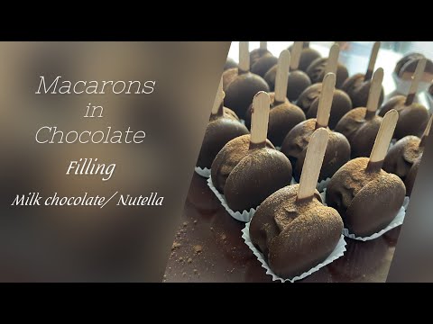 Видео: Macarons in chocolate 🍫 Italian process 🍫Macaron 🍫French macarons 🍫Макарон в шоколаде 🍫Макаронс 🍫