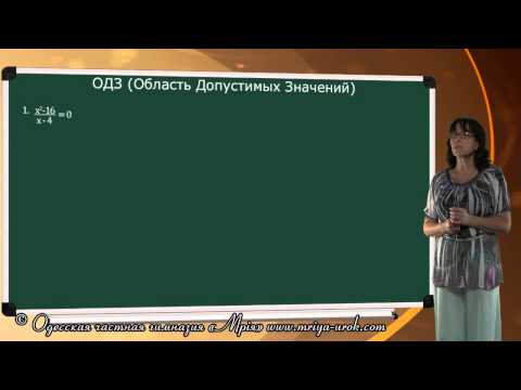 Видео: ОДЗ (область допустимых значений)