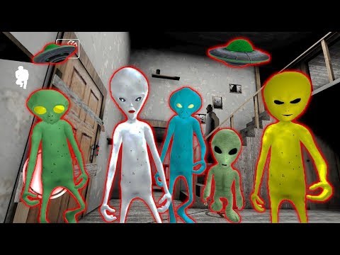 Видео: 5 ПРИШЕЛЬЦЕВ СОСЕДИ ГРЕННИ Зона 51 - Alien Neighbor. Area 51 Escape Granny