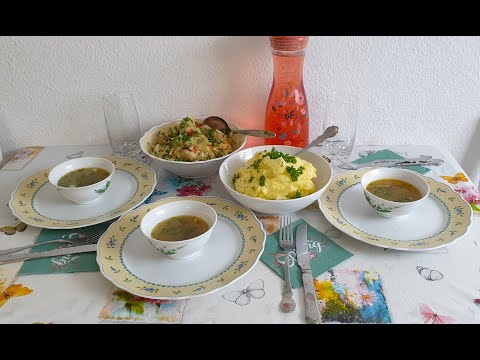 Видео: Легкий летний обед!Картофельное пюре как пух!