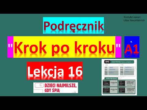 Видео: Krok po kroku A1. Урок 16, часть 2. Język polski.