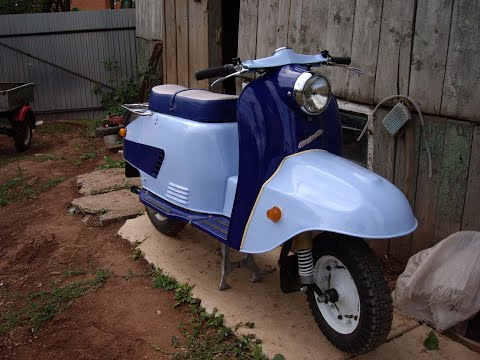 Видео: Мотороллер "Турист". Запуск после 2 лет.