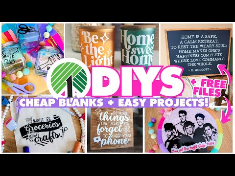 Видео: 13 *НОВЫХ* DIY-проектов Dollar Tree из недорогих заготовок! 🙌 Виниловые наклейки Cricut для начин...