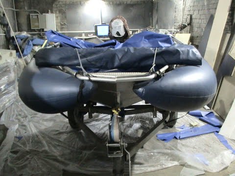 Видео: Как сделать РИБ из алюминиевой лодки. Лодка Windboat с баллонами из ПВХ