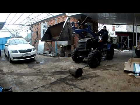 Видео: Челюстной ковш для минитрактора.