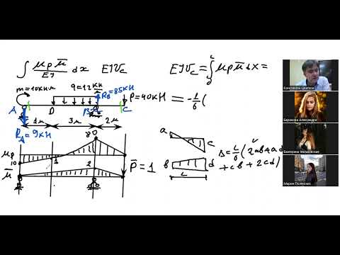 Видео: Рассмотрели пример определения перемещений методом Мора