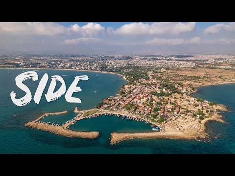 Видео: Side (Turkey) - Aerial trip | Город Сиде (Турция) с дрона