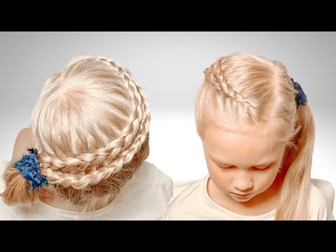 Видео: Прическа в школу за 5 минут | Косы в школу
