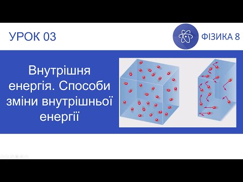 Видео: Фізика 8. Урок №3. Внутрішня енергія. Способи зміни внутрішньої енергії. Презентація для 8 класу