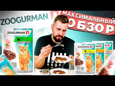 Видео: Влажный корм для кошек ZOOGURMAN за 25 рублей | Недорогая альтернатива популярным паучам???