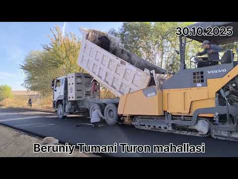 Видео: Турон махаллада асвалтлаш бошланди 30.10.2025