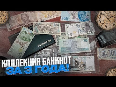 Видео: Коллекция БАНКНОТ за 3 года! Обзор моей коллекции!