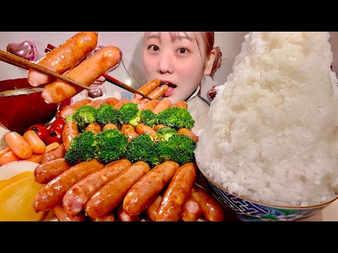 Видео: ASMR сырная сосиска【русские субтитры】【Mukbang/ Eating Sounds】