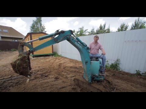 Видео: mini excavator 6, сколько стоит аренда мини-экскаватора, kubota K008 в работе, производительность