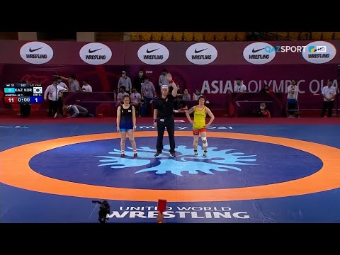 Видео: Әйелдер күресі. Азиялық іріктеу турнирі. 53 кг. Татьяна Ахметова-Аманжол - лицензия иегері