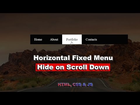 Видео: Исчезающее меню при скроле вниз используя HTML & CSS шаг за шагом || Hide Menu On Scroll Down CSS&JS