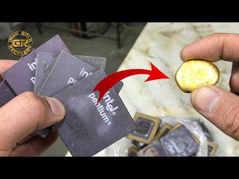 Видео: Извлечение золота из 1 кг Процессоры İntel Pentium | Извлечение золота из процессоров CPU