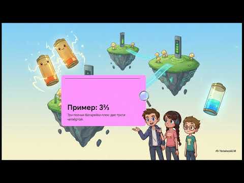 Видео: Дроби. Смешанные числа = полная зарядка + процент