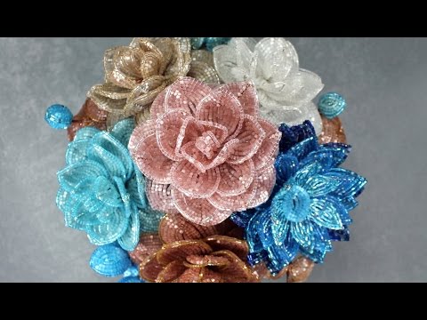 Видео: "Сновидение". Урок 8 - Посадка + мини-букеты из бисера / "Dream". Lesson 8-Planting + mini-bouquets