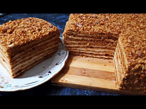 Видео: ШИКАРНЫЙ МЕДОВЫЙ ТОРТ с ВАРЕНОЙ СГУЩЕНКОЙ очень ВКУСНО