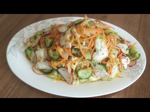 Видео: Қырыққабаттан керемет салат/Салат из капусты! Очень вкусно.