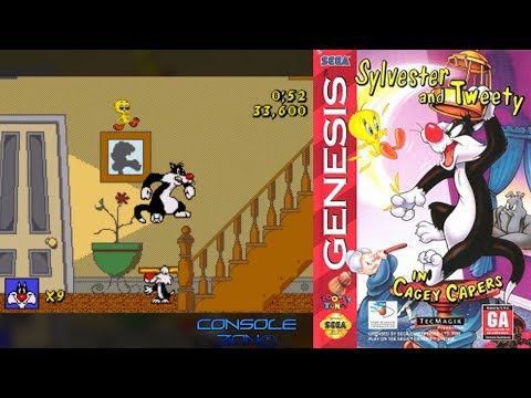 Видео: Sylvester & Tweety in Cagey Capers (Сильвестр и Твити) - прохождение игры (Sega MD, 16-bit)