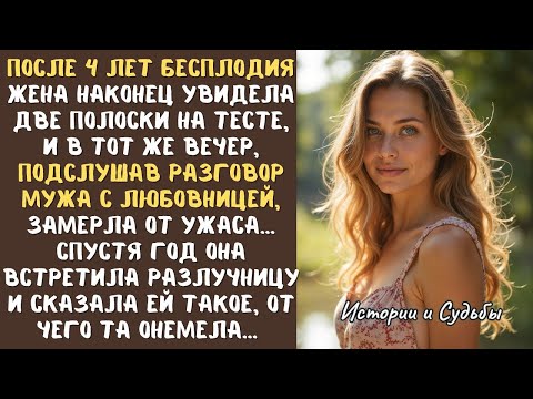 Видео: После 4 лет бесплодия ЖЕНА увидела ДВЕ полоски на тесте, а подслушав разговор МУЖА с ЛЮБОВНИЦЕЙ…