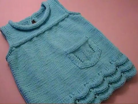 Видео: Сарафан спицами на 1 год.Часть №2