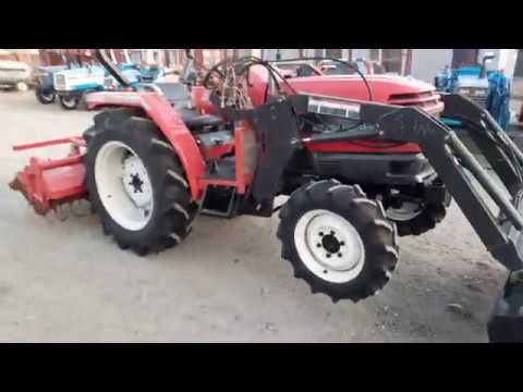 Видео: Трактор MITSUBISHI с куном. Видео обзор