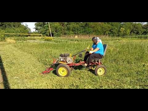 Видео: Косим люцерну роторной косилкой с адаптером!!!