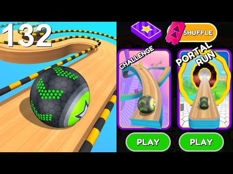 Видео: Скоростной забег Going Balls, смешные фейлы против испытаний, забег через портал, сложные уровни ...