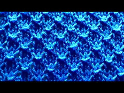 Видео: Красивый фоновый узор вяжется просто и очень быстро