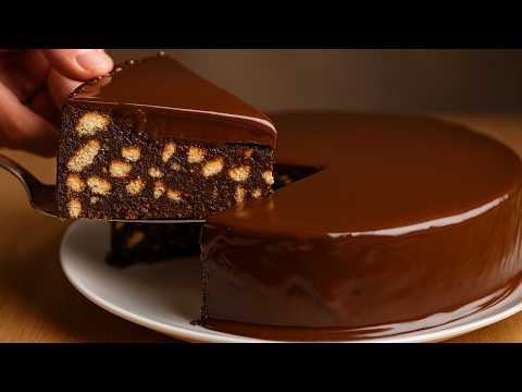Видео: 5-минутный шоколадный торт без выпечки (с глазурью)