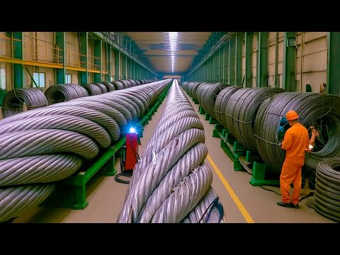 Видео: Как Производят Огромные Стальные Тросы На Гигантском Заводе — Более 3 Км