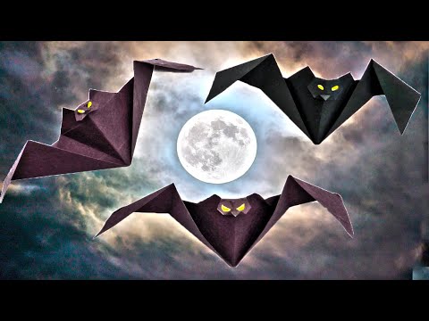 Видео: Как просто сделать летучую мышь оригами  | DIY Halloween | Origami Paper Bat