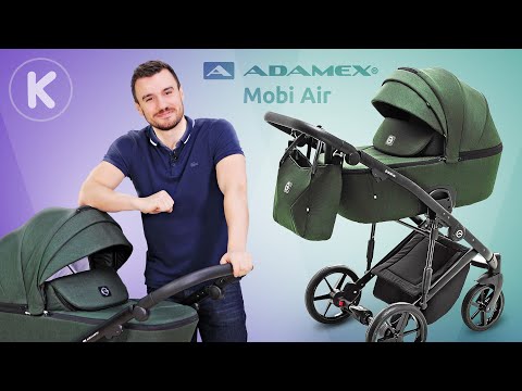 Видео: Adamex Mobi Air - коляска с ТЕРМО люлькой. Коляска новинка 2022 Адамекс Моби Термо