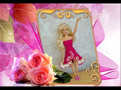 Видео: Платье фламенко для Барби "Испанская роза" (вязание крючком) / Crochet flamenco dress for Barbie