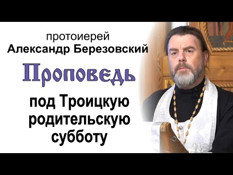 Видео: Проповедь под Троицкую родительскую субботу (2021.06.18). Протоиерей Александр Березовский