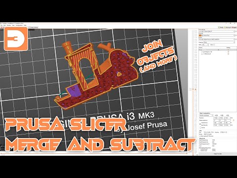 Видео: Редактирование объектов в Prusa Slicer с помощью Merge