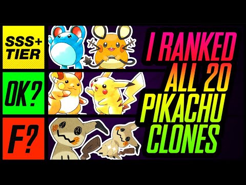 Видео: Я составил рейтинг ВСЕХ 20 покемонов-клонов Пикачу / Семейства Пикачу | Mr1upz