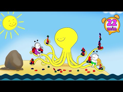 Видео: Бублик и Ягодка - Друзья, Замок из песка и другие сказки ▶ 5 полных серии | 23 минут