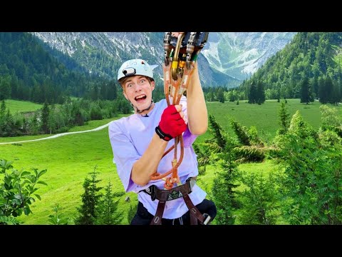 Видео: Самый ОПАСНЫЙ Zip-Line... Тиша и мама в ИСТЕРИКЕ...